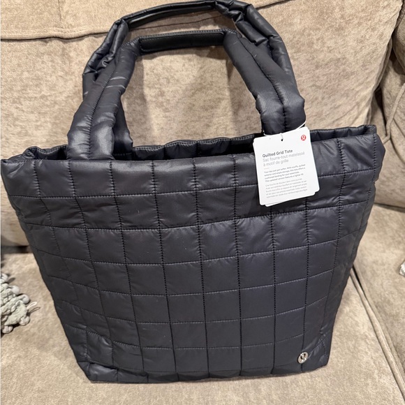 lululemon athletica Handbags - lululemon athletica Quilted Grid Tote in black